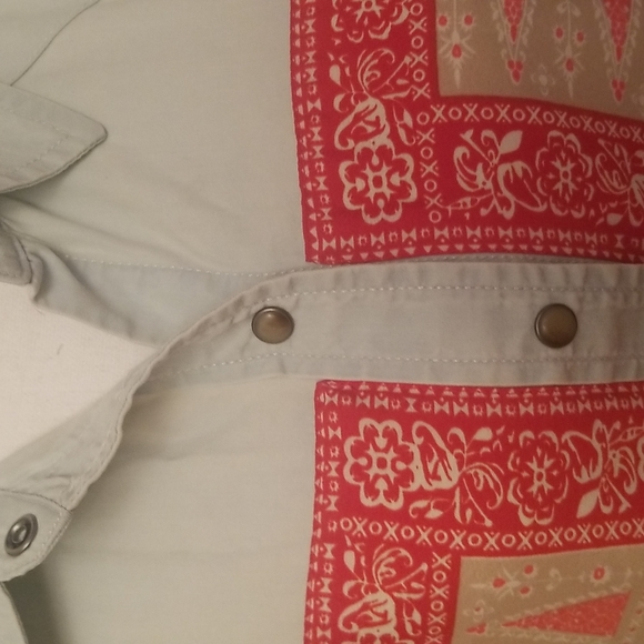 Lucky Brand button down southwest blouse L - Picture 3 of 5